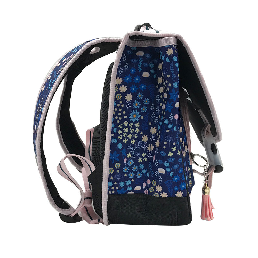 Cartable NAF NAF Fleurs 38cm double compartiment bleu