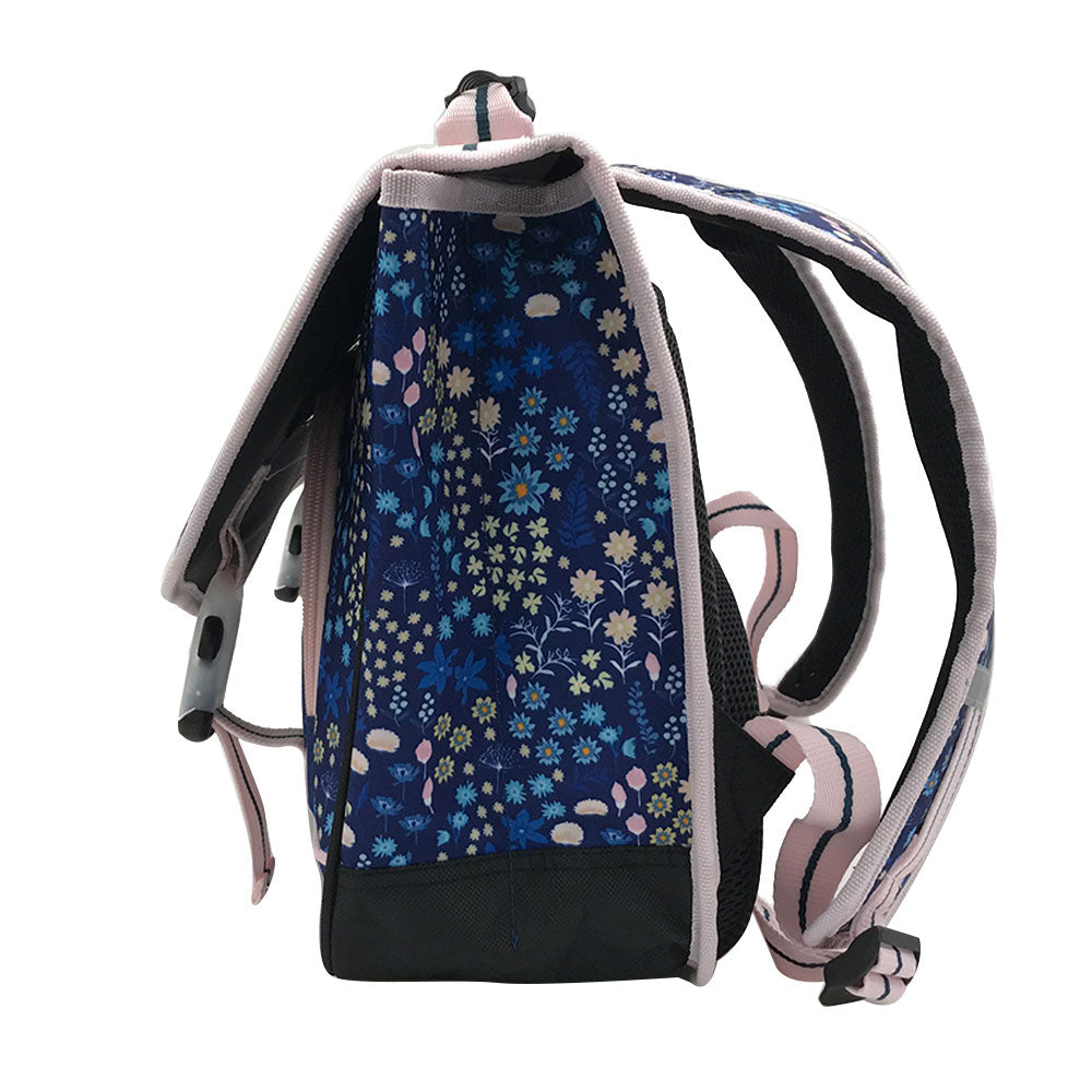 Cartable NAF NAF Fleurs 38cm double compartiment bleu