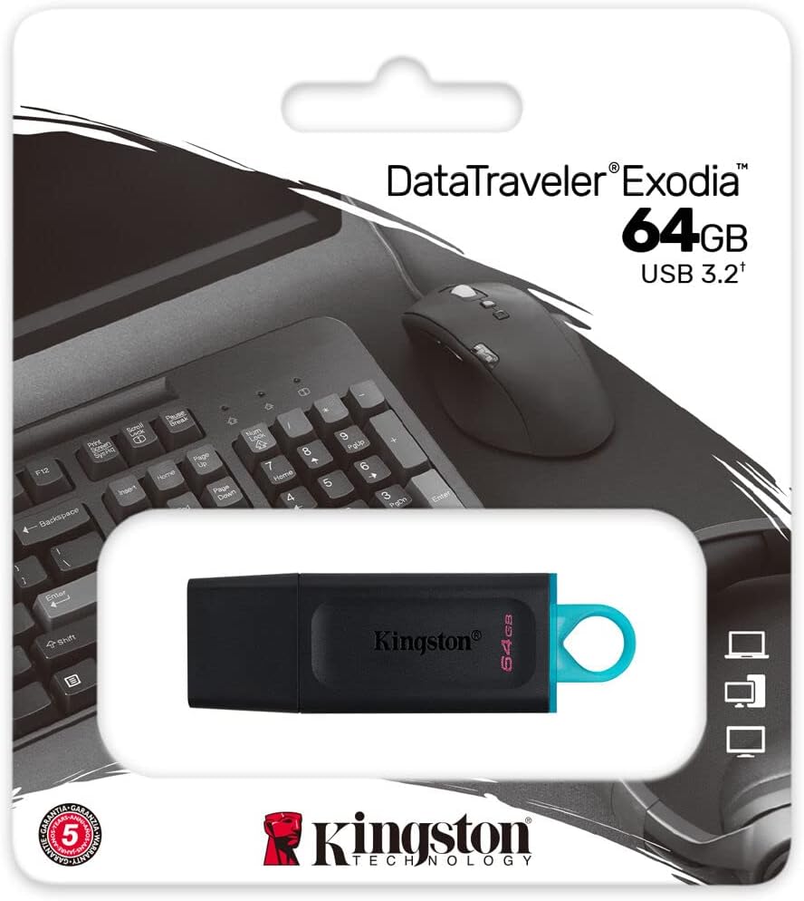 CLE USB Kingston 64GB DataTraveler Exodia Flash Drive - DTX/64GB