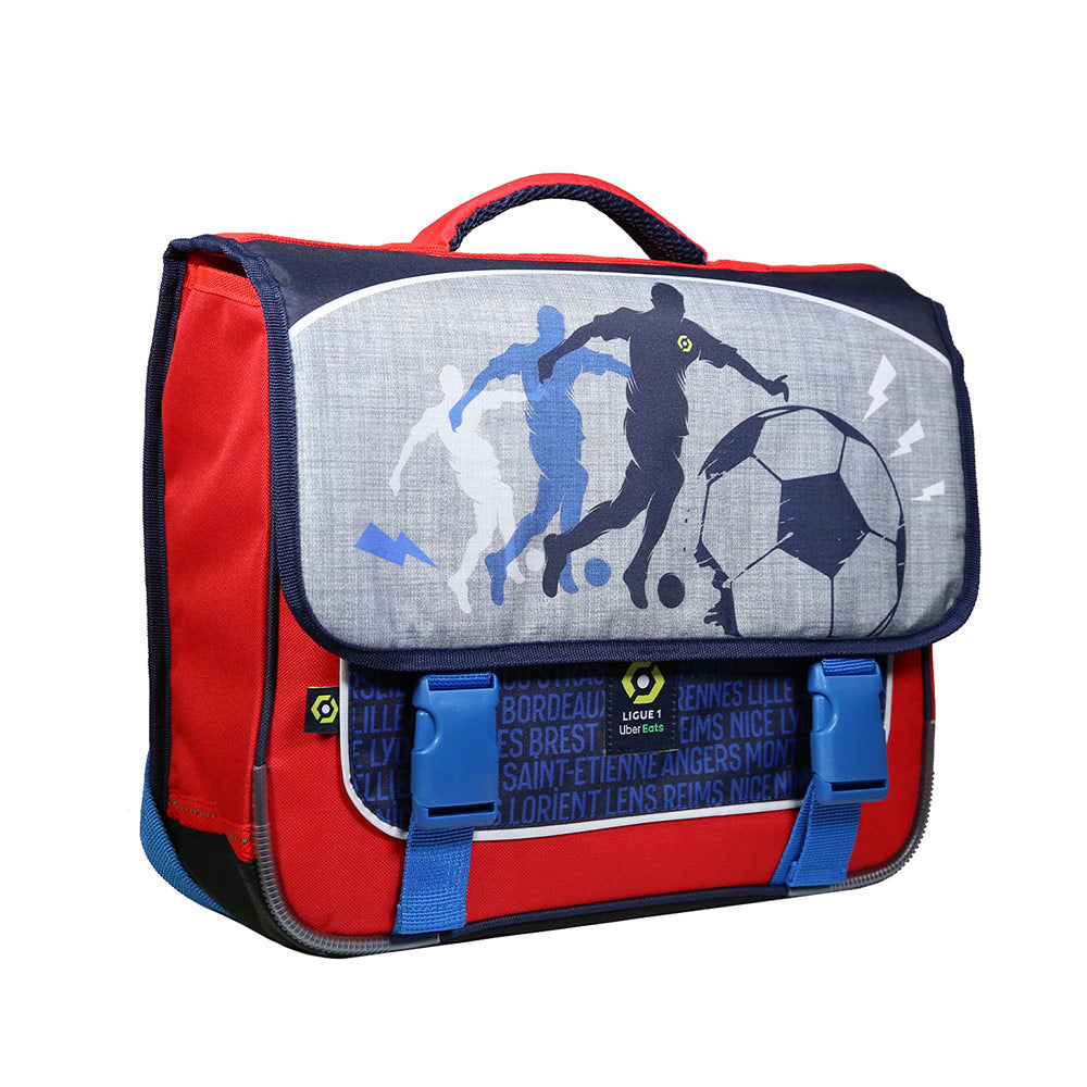 Cartable LIGUE 1 38cm 2 compartiments coloris gris