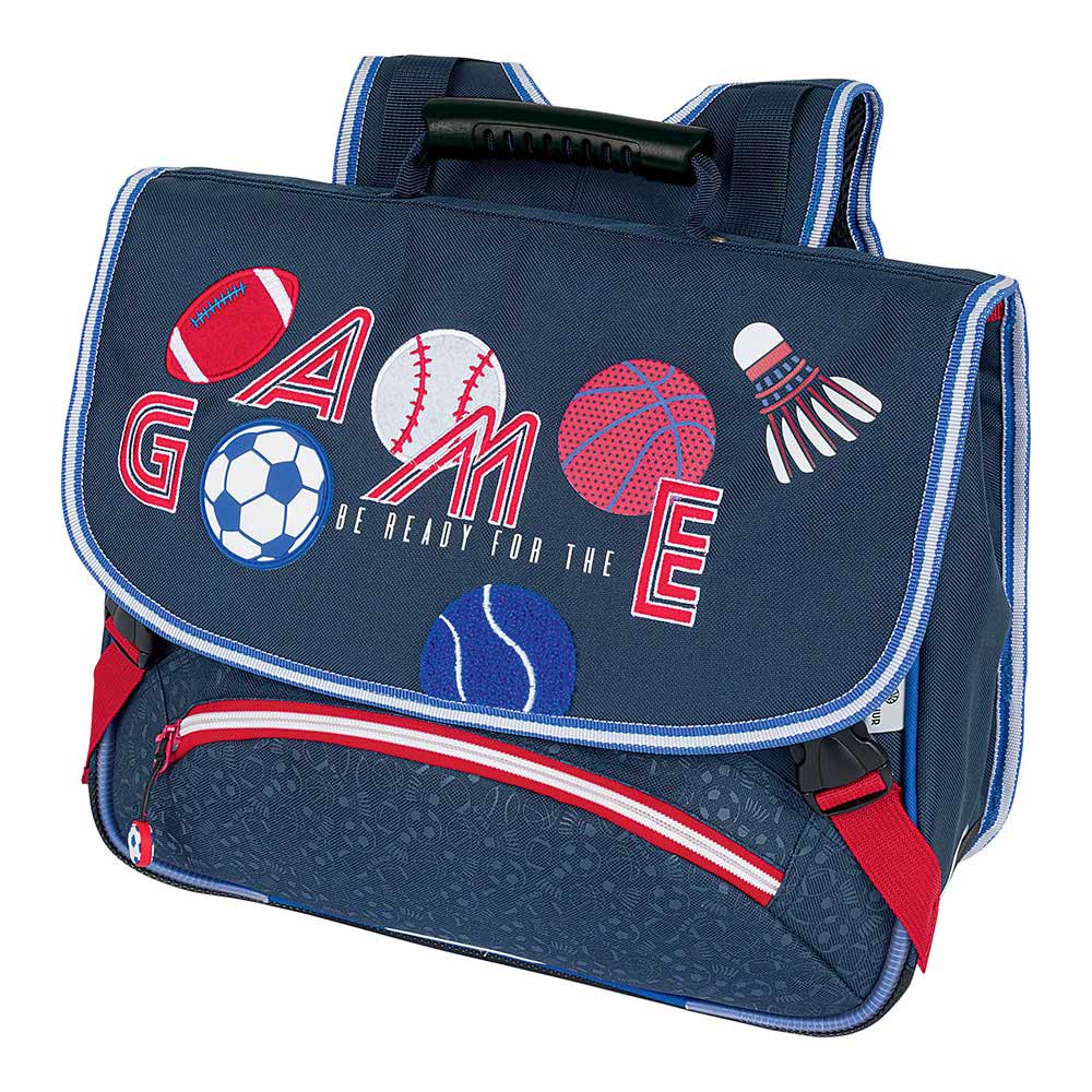 Cartable OBERTHUR Sport 38cm 2 compartiments bleu