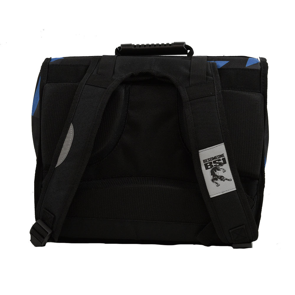 Cartable BESOMEONE 38cm 2 compartiments noir et bleu
