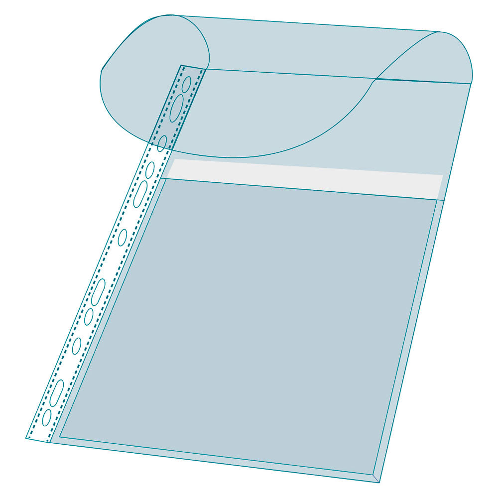 10 pochettes-plan polypro Grand rabat de protection avec soufflet