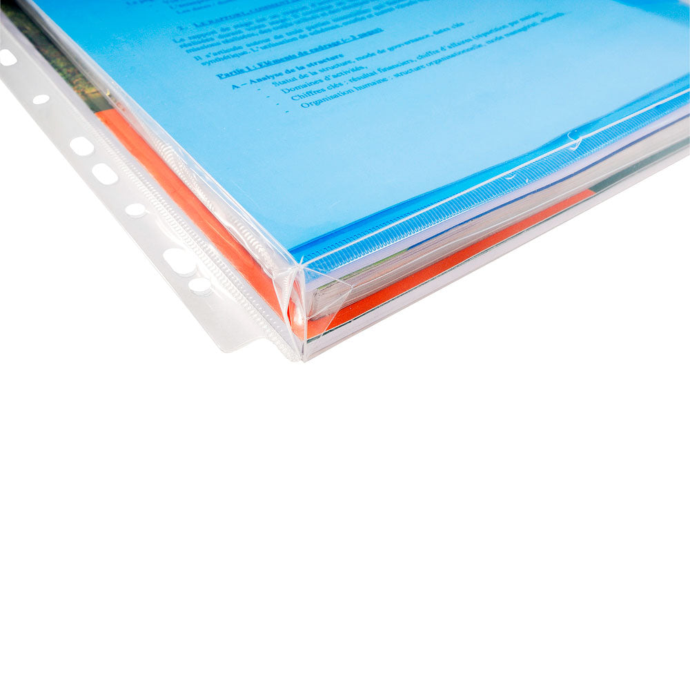 10 pochettes-plan polypro Grand rabat de protection avec soufflet