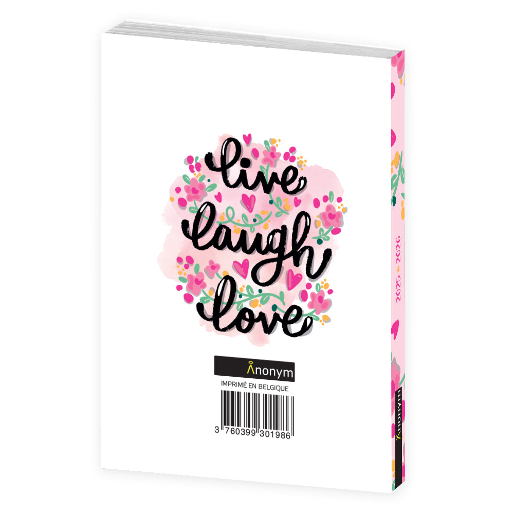 Agenda scolaire Live Laugh Love ANONYM 2025-2026