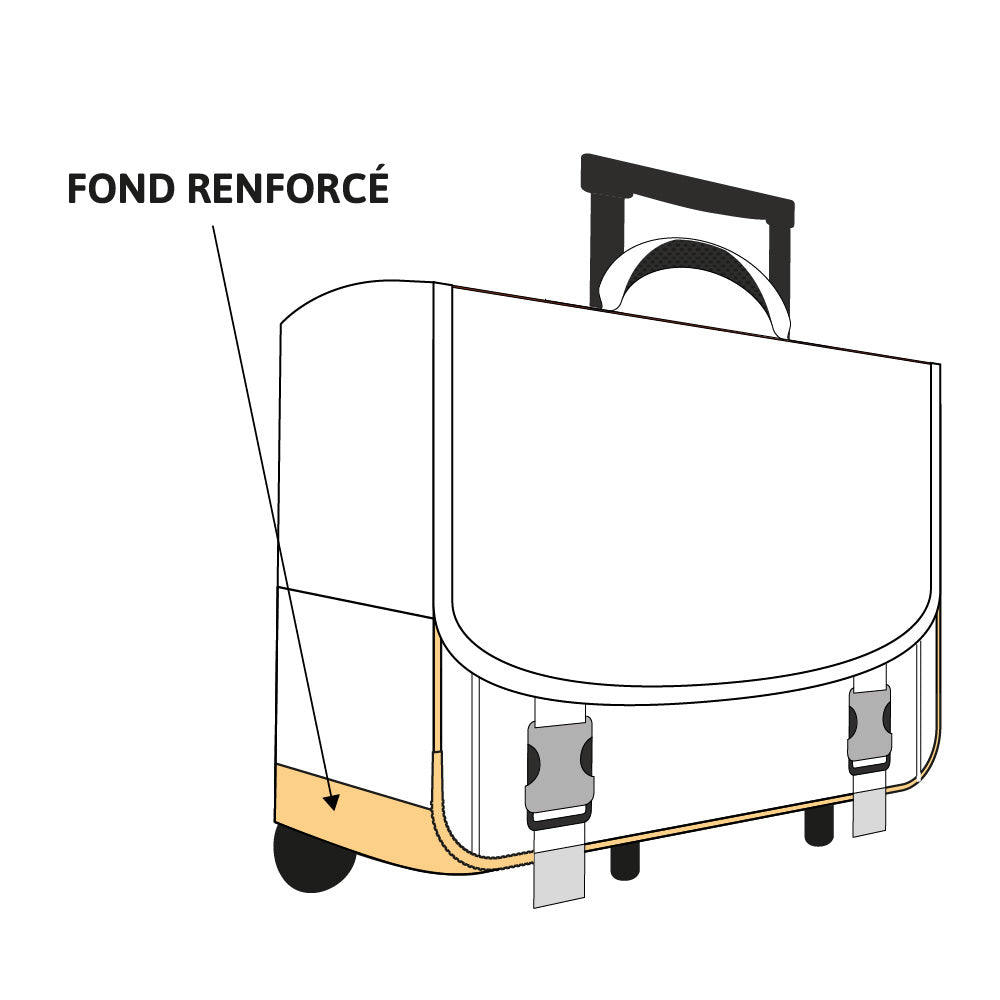 Cartable à roulettes PHILEAS Zèbres 38 cm 2 compartiments