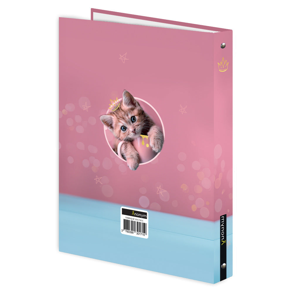Classeur scolaire A4 ANONYM Petit Chat 4 anneaux