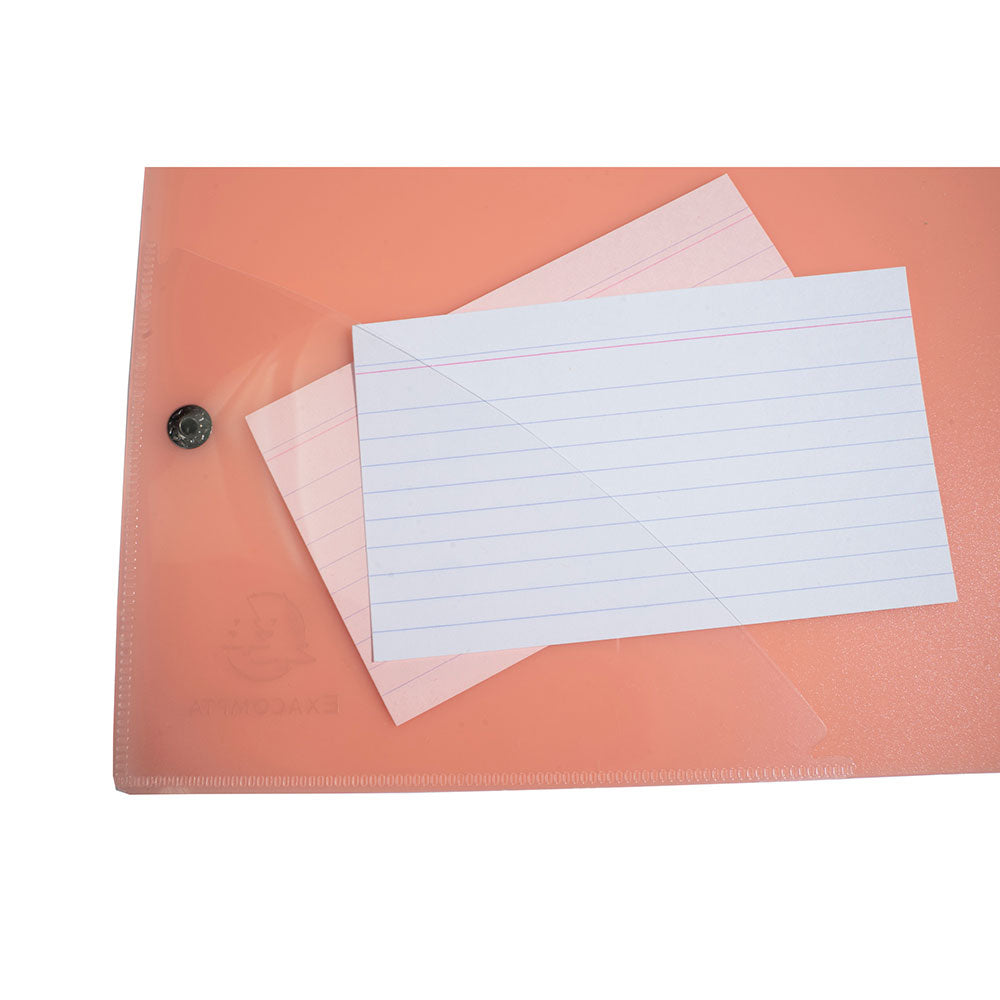 Classeur à fiches bristol A5 EXACOMPTA Chromaline Pastel 2 anneaux polypro