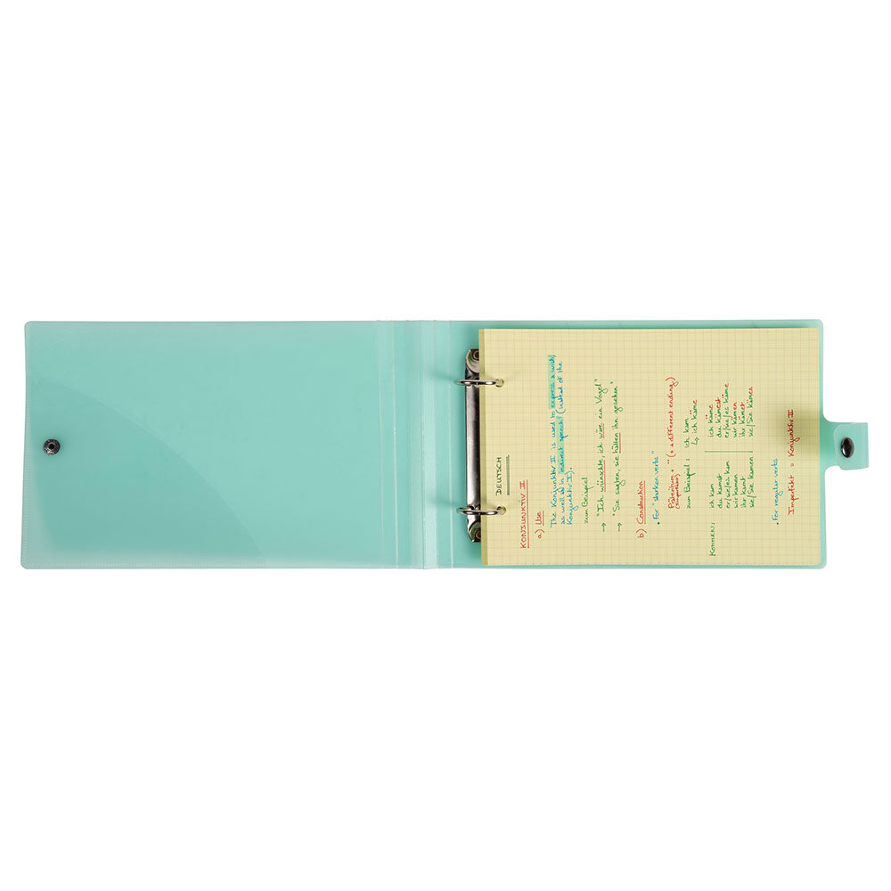 Classeur à fiches bristol A5 EXACOMPTA Chromaline Pastel 2 anneaux polypro