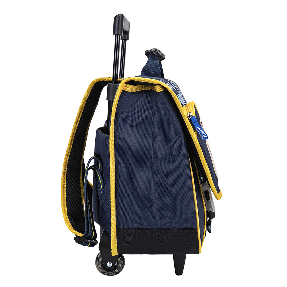 Cartable à roulettes REAL MADRID 41cm 2 compartiments bleu