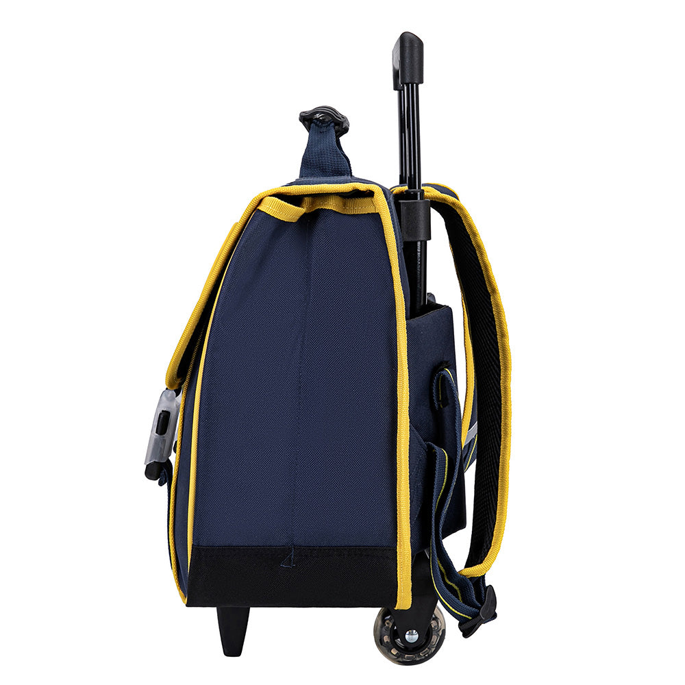 Cartable à roulettes REAL MADRID 41cm 2 compartiments bleu