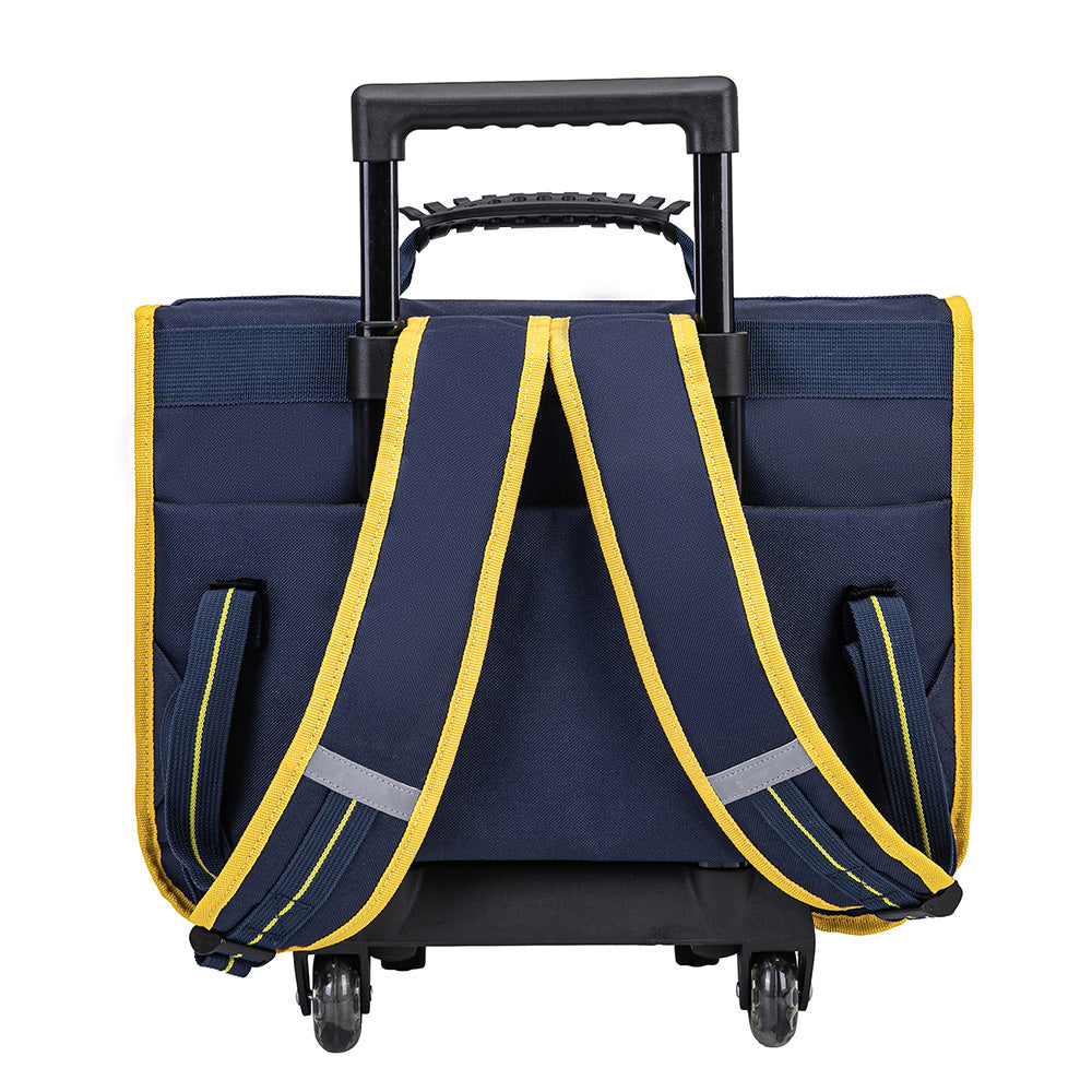 Cartable à roulettes REAL MADRID 41cm 2 compartiments bleu