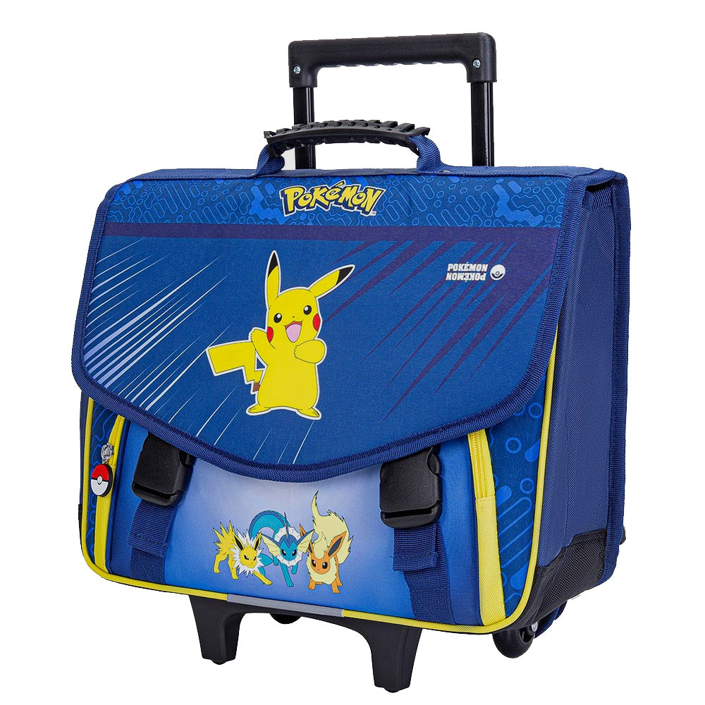 Cartable à roulettes POKEMON Team Evoli 41cm 2 compartiments