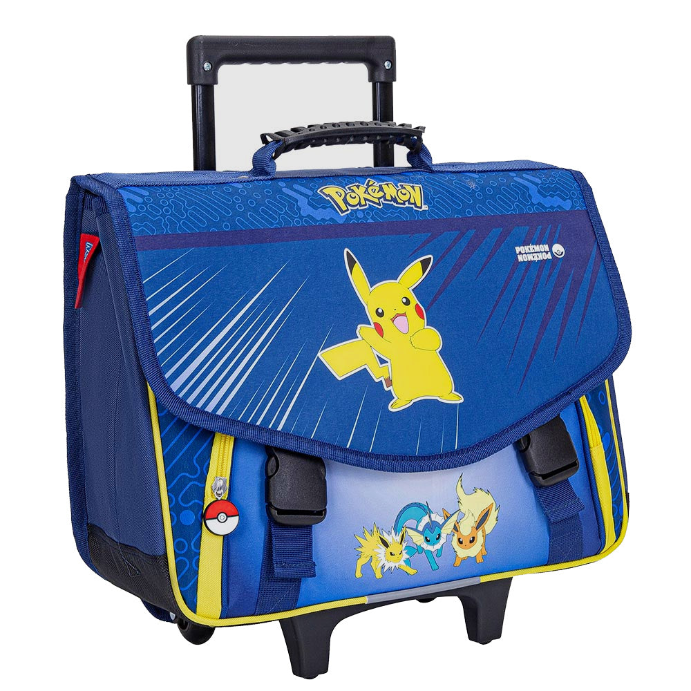Cartable à roulettes POKEMON Team Evoli 41cm 2 compartiments