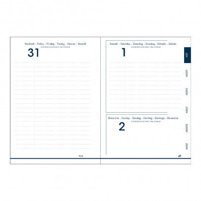 Agenda 1 jour/page QUOVADIS Galaxy 12x17 cm 2025-2026 Septembre à septembre rouge