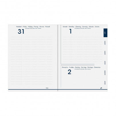 Agenda 1 jour/page QUOVADIS Equology 12x17 cm 2025-2026 Septembre à septembre rouge