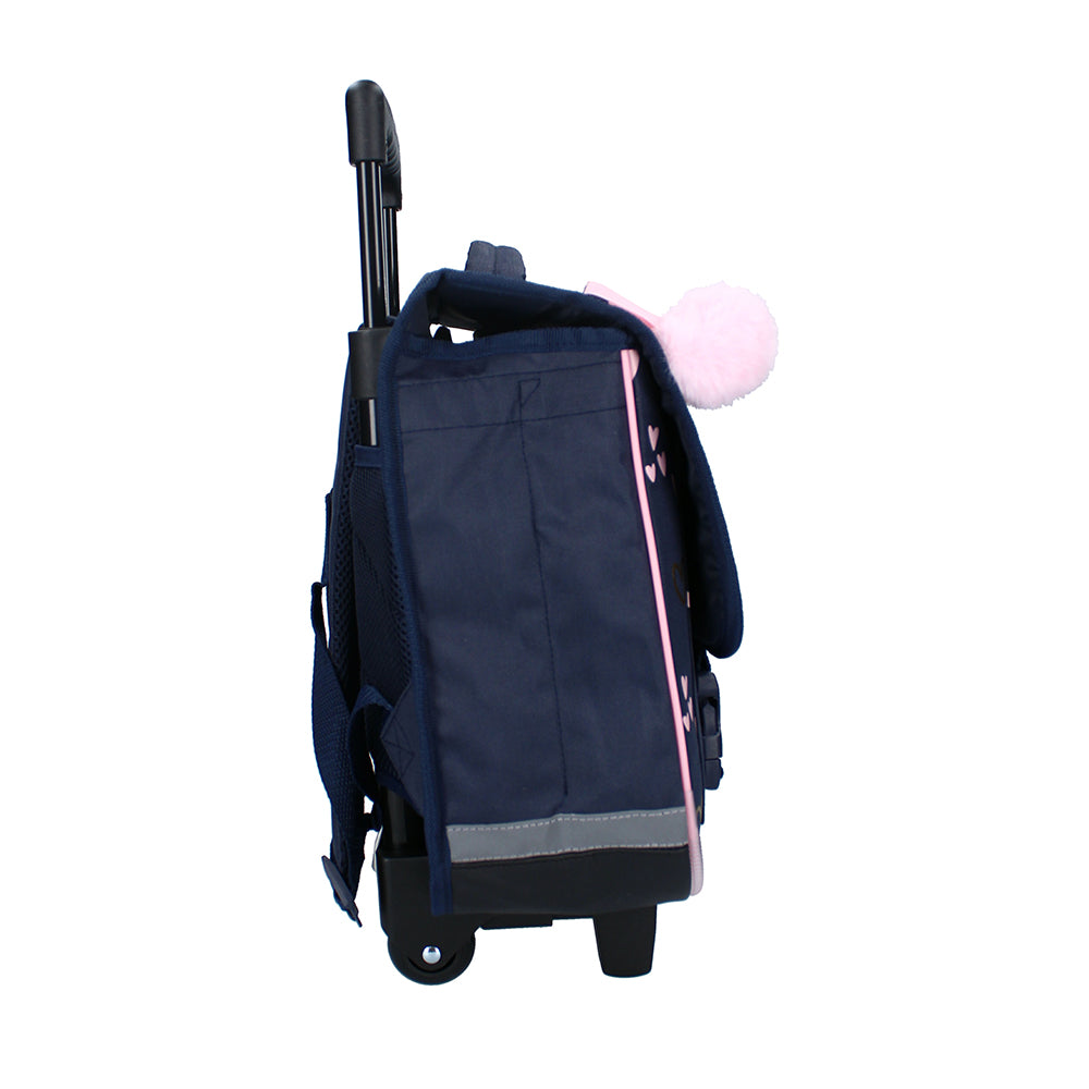 Cartable à roulettes MILKY KISS Heart of Gold 38 cm tigre