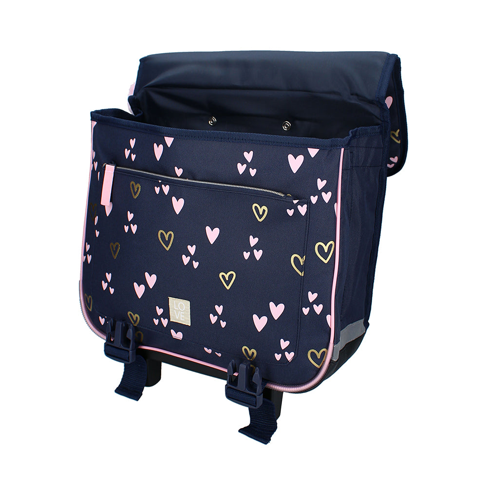 Cartable à roulettes MILKY KISS Heart of Gold 38 cm tigre