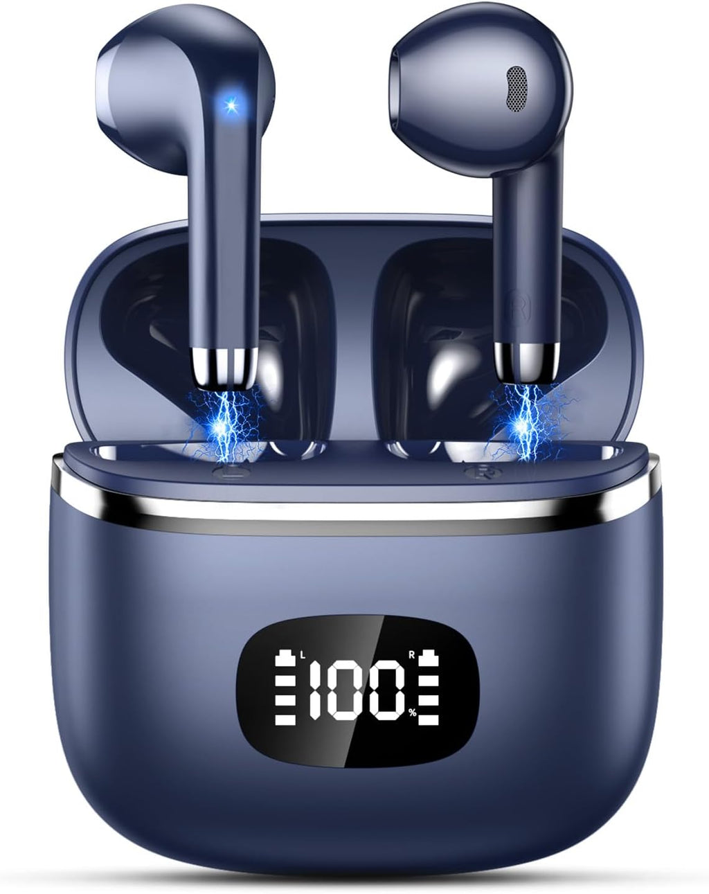 Ecouteurs Bluetooth sans Fil, 2023 Écouteurs Bluetooth 5.3 avec ENC Réduction Casque, 40 Heures Durée de Lecture avec Écran LED, Hi-FI Son Stéréo, IP7 Étanche, Contrôle Tactile Oreillette Bluetooth
