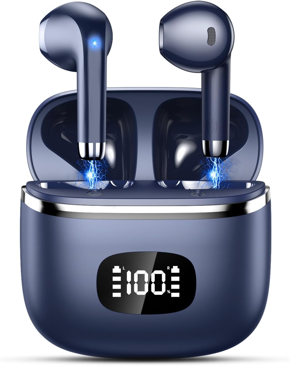 Ecouteurs Bluetooth sans Fil, 2023 Écouteurs Bluetooth 5.3 avec ENC Réduction Casque, 40 Heures Durée de Lecture avec Écran LED, Hi-FI Son Stéréo, IP7 Étanche, Contrôle Tactile Oreillette Bluetooth