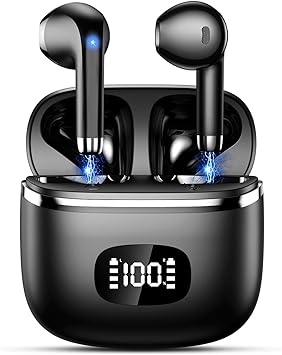Ecouteurs Bluetooth sans Fil, 2023 Écouteurs Bluetooth 5.3 avec ENC Réduction Casque, 40 Heures Durée de Lecture avec Écran LED, Hi-FI Son Stéréo, IP7 Étanche, Contrôle Tactile Oreillette Bluetooth