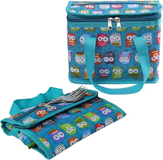 Sac Repas Lunch Bag Sac à Déjeuner Sac Fraîcheur Portable Isotherme Licorne Rose 22cm X 16cm X 12cm