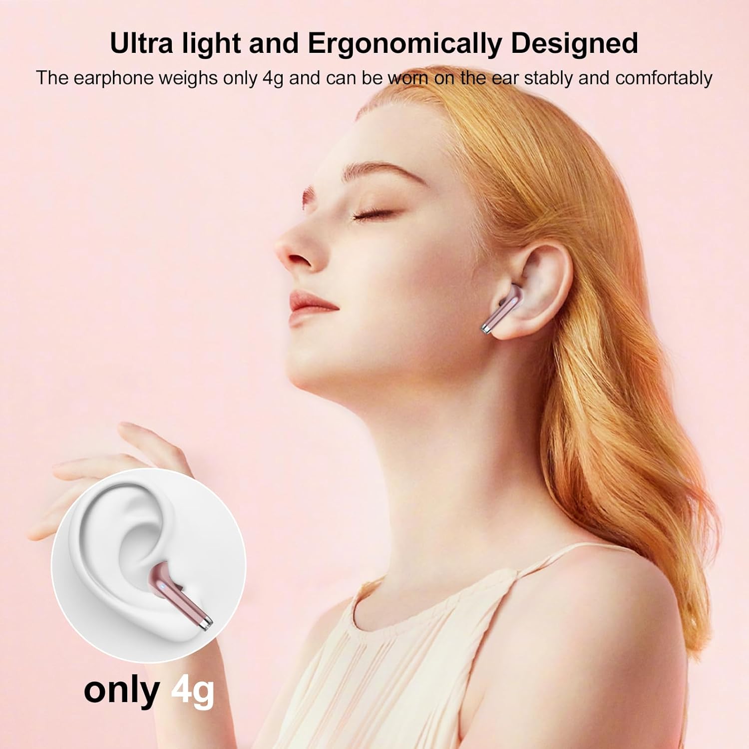 Ecouteurs Bluetooth sans Fil, 2023 Écouteurs Bluetooth 5.3 avec ENC Réduction Casque, 40 Heures Durée de Lecture avec Écran LED, Hi-FI Son Stéréo, IP7 Étanche, Contrôle Tactile Oreillette Bluetooth
