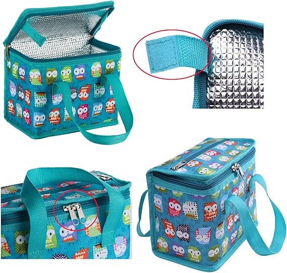Sac Repas Lunch Bag Sac à Déjeuner Sac Fraîcheur Portable Isotherme Licorne Rose 22cm X 16cm X 12cm