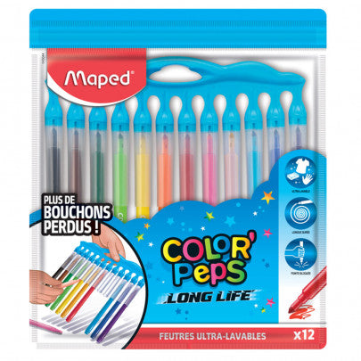 12 feutres MAPED Long Life Innovation