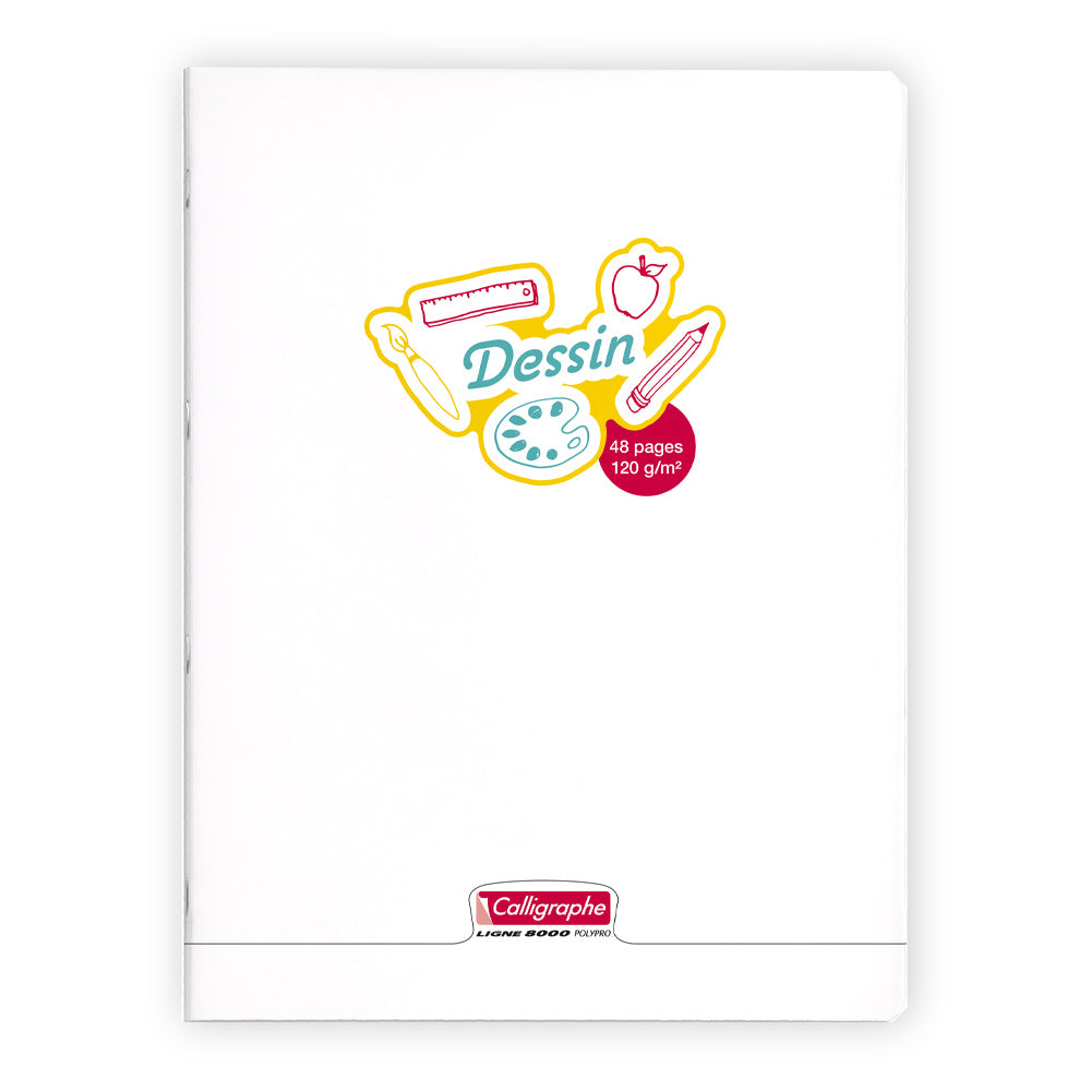 Cahier de dessin CALLIGRAPHE polypro 24x32 uni 120g 48p