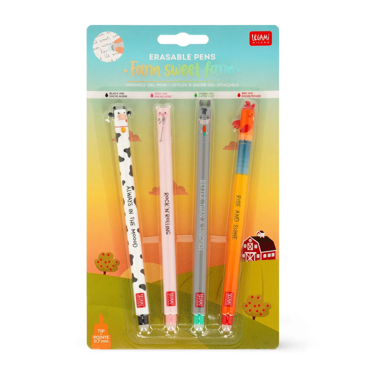 Set de 4 Stylos à Encre Gel Effaçable - Erasable Pen