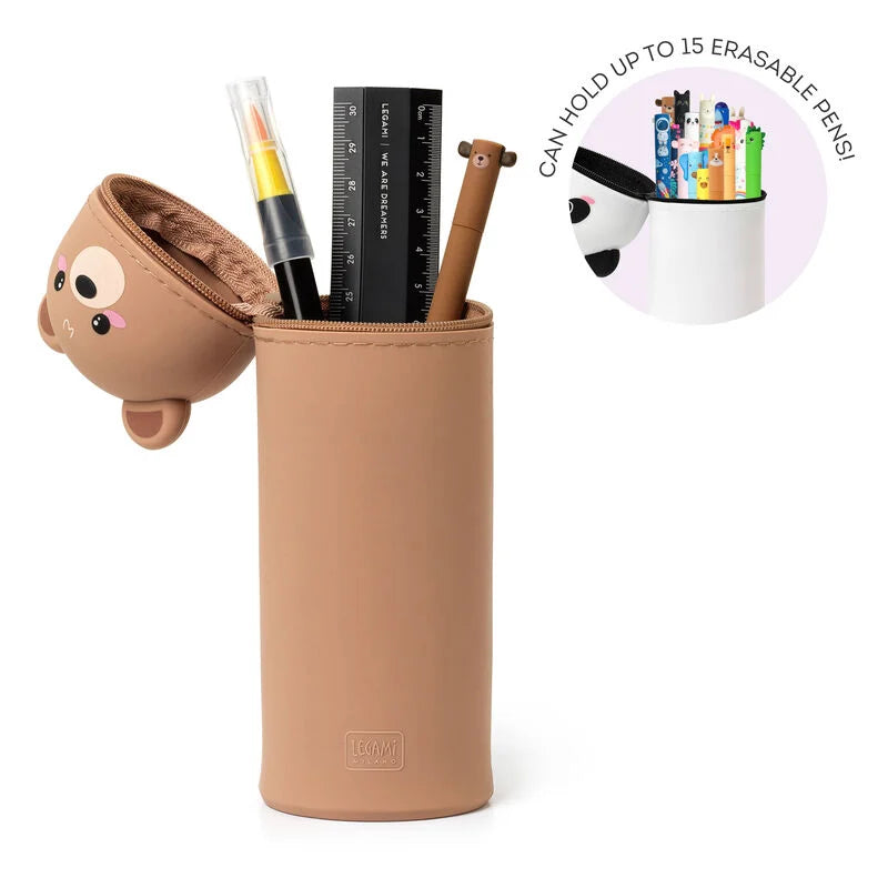 Trousse en Silicone Souple 2-en-1 - Kawaii Teddy Bear LEGAMI
