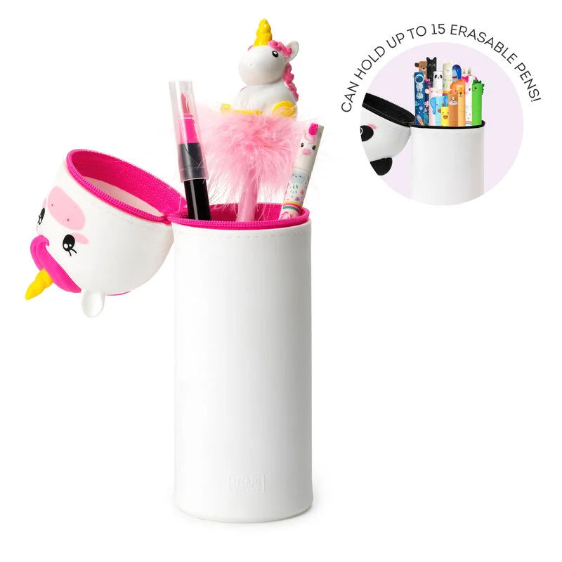 Trousse en Silicone Souple 2-en-1 - Kawaii Unicorn LEGAMI