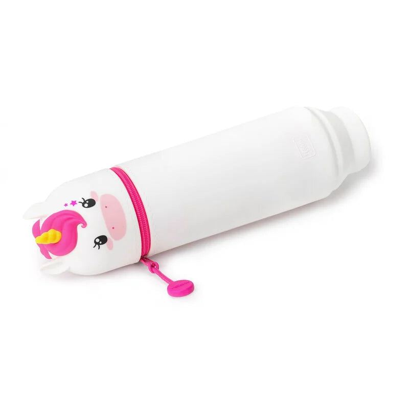 Trousse en Silicone Souple 2-en-1 - Kawaii Unicorn LEGAMI