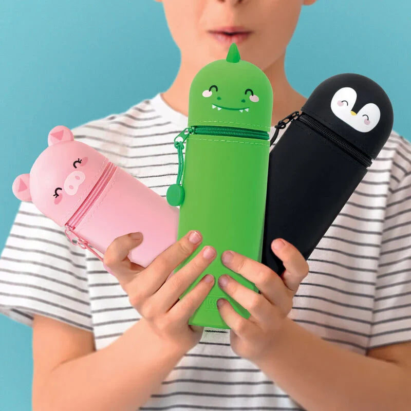 Trousse LEGAMI en Silicone Souple 2-en-1 - Kawaii Dino LEGAMI