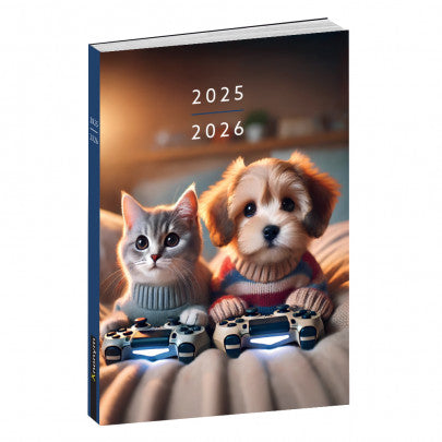Agenda scolaire Gaming Chat et Chien