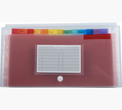TRIEUR MIDI 7 COMPARTIMENTS EN POLYPROPYLÈNE CRYSTAL - 14X26CM - CRISTAL