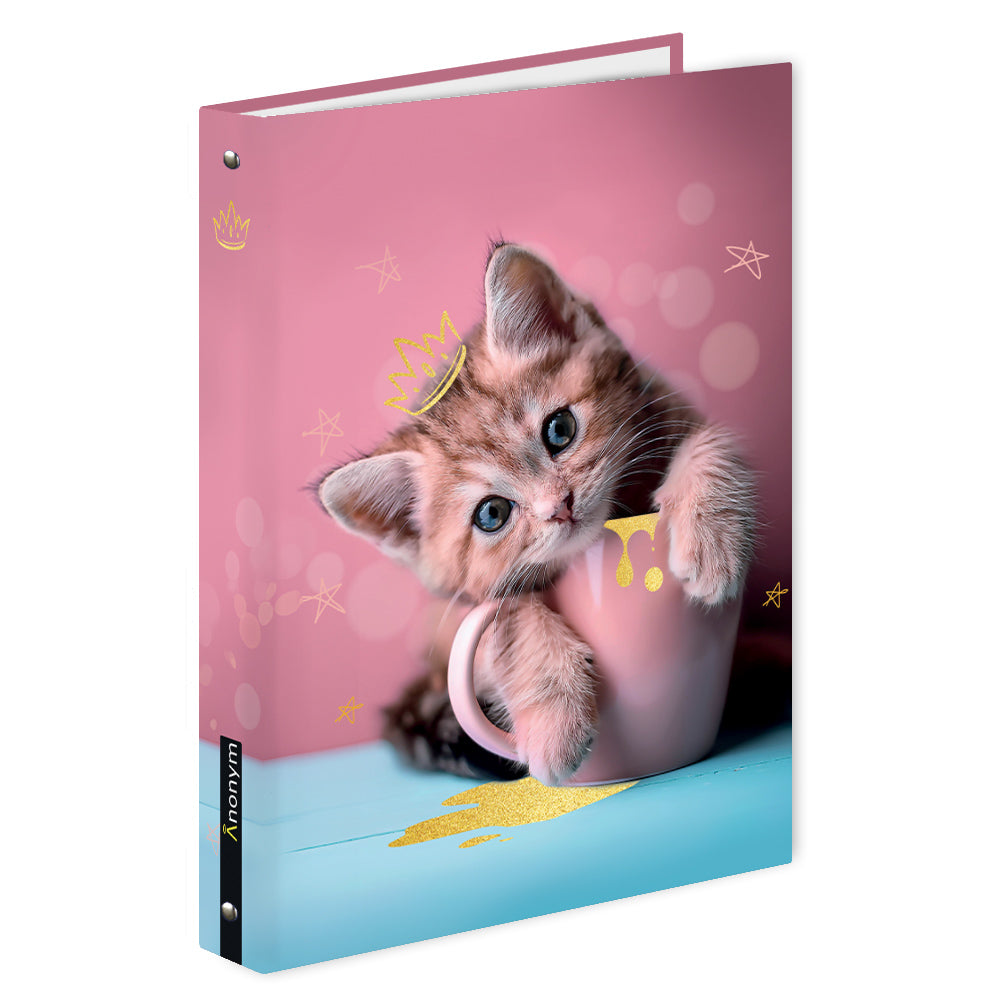 Classeur scolaire A4 ANONYM Petit Chat 4 anneaux